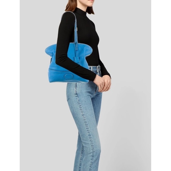 Authentic Fendi Selleria Blue Color Block Tote - Picture 2 of 10